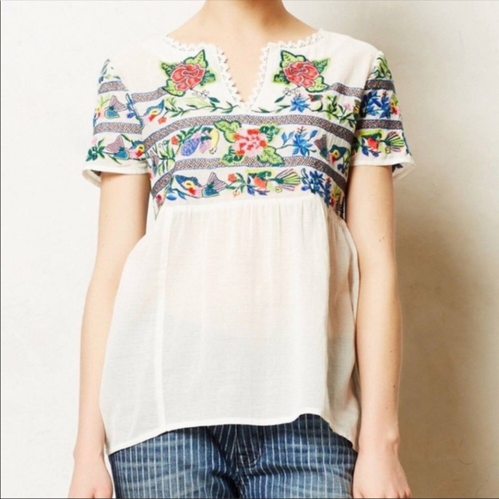 Anthropologie Vanessa Virginia Moineau Top